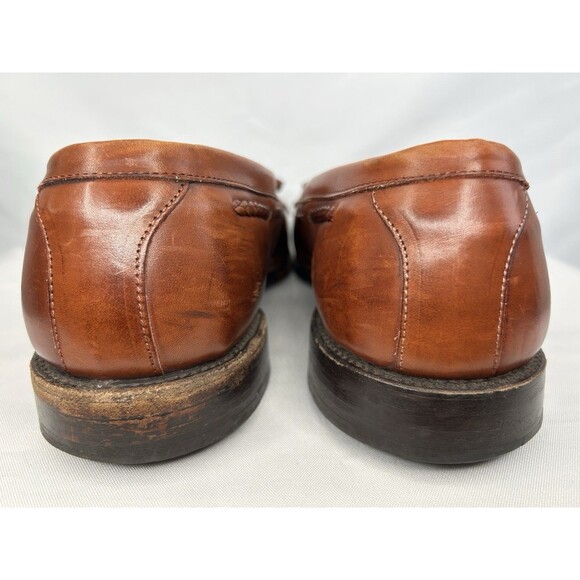 Allen Edmonds Cody Loafers Men's 13 D Brown Leather Tassel Kiltie Slip On Shoes - Picture 5 of 10